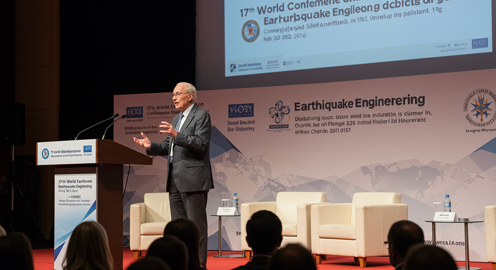 Presentation on concrete ductility at the 17th World Conference on Earthquake Engineering (WCEE)